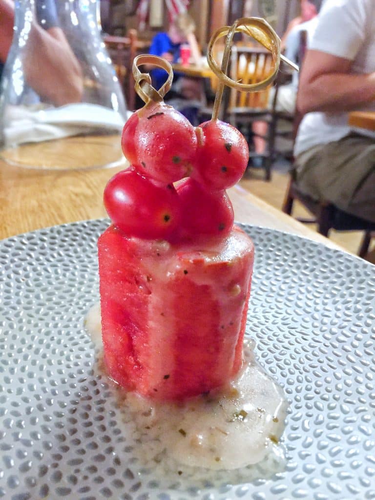 An Epic Vegan Food Review: Trail’s End Restaurant Dinner at Disney’s Fort Wilderness Resort and Campground with Chef TJ - Smoked Watermelon