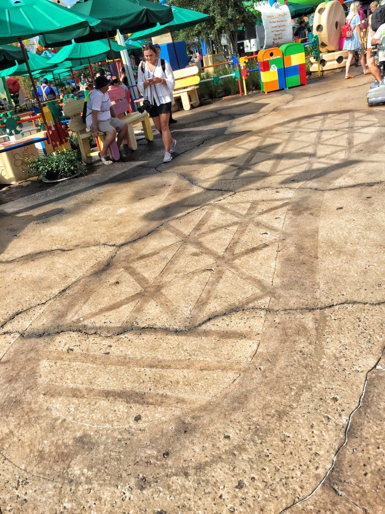 Andy’s footprint in Walt Disney World’s Toy Story Land