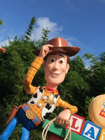 Cowboy Woody in Walt Disney World’s Toy Story Land