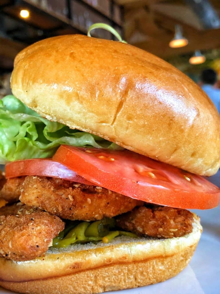 Vegan at Walt Disney World - Fried Chicken Sandwich at Homecomin Kitchen in Disney Springs