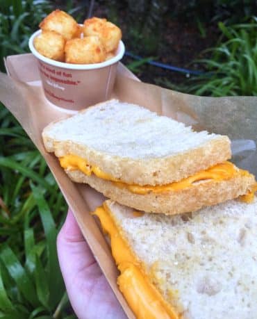 Vegan at Walt Disney World - Vegan Grilled Cheese Sandwich at Woody’s Lunch Box in Disney’s Hollywood Studios