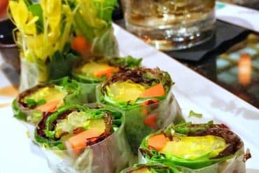 Vegan Walt Disney World - Vegetarian Summer Roll at Kimonos in the Swan Resort