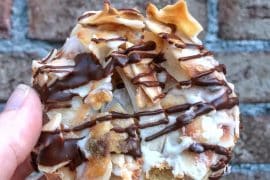 Vegan at Walt Disney World - Samoa Doughnut from Erin McKenna’s Bakery in Disney Springs