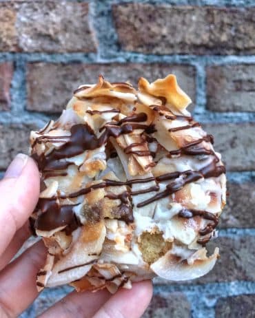 Vegan at Walt Disney World - Samoa Doughnut from Erin McKenna’s Bakery in Disney Springs