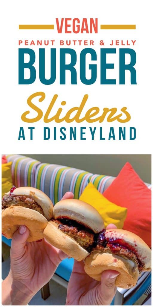 Vegan Peanut Butter & Jelly Burger Sliders at The Sand Bar in Disneyland