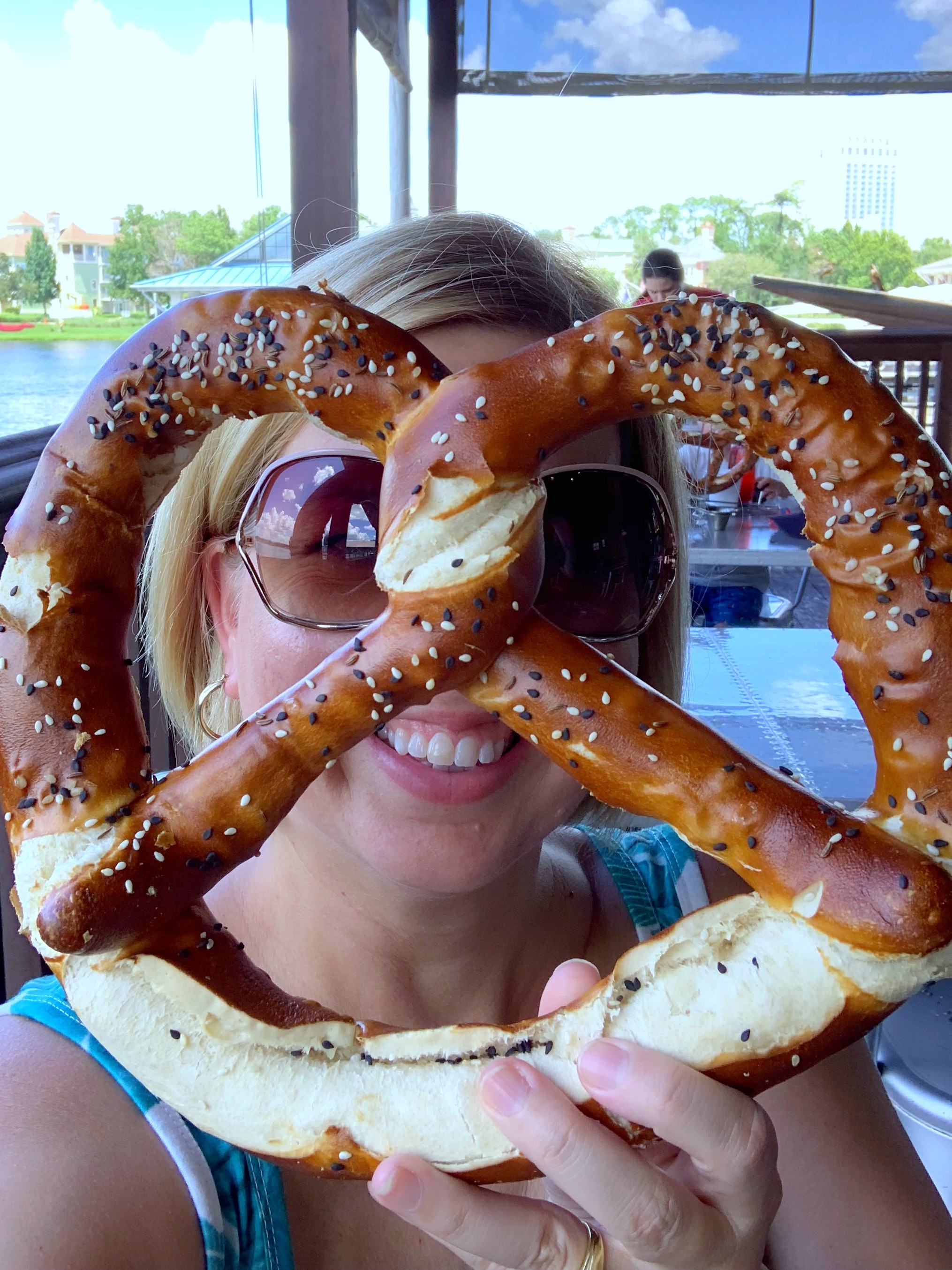 Vegan Jumbo Pretzel at Jock Lindsey’s Hangar Bar in Disney Springs