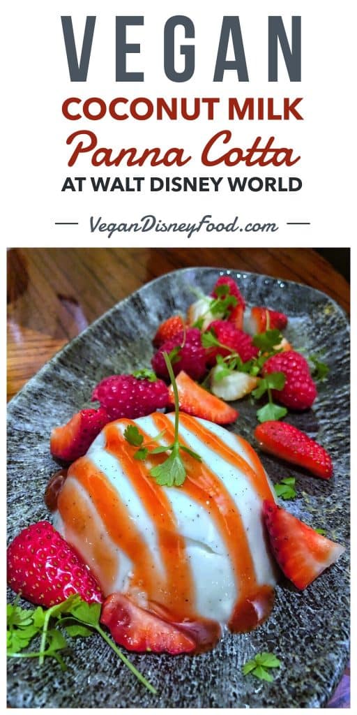 Vegan at Walt Disney World - Coconut Milk Panna Cotta from Jiko in Animal Kingdom Lodge