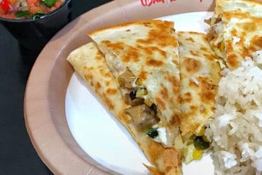 Vegan Chicken Quesadilla at All Star Sports Resort in Walt Disney World
