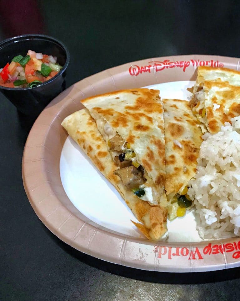 Vegan Chicken Quesadilla at All Star Sports Resort in Walt Disney World