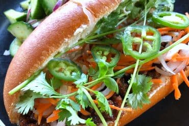 Vegan Banh Mi at Lucky Fortune Cookery in Disney California Adventure