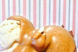 Vegan Ice Cream with Warm Peanut Butter Sauce in the Magic Kingdom at Walt Disney World