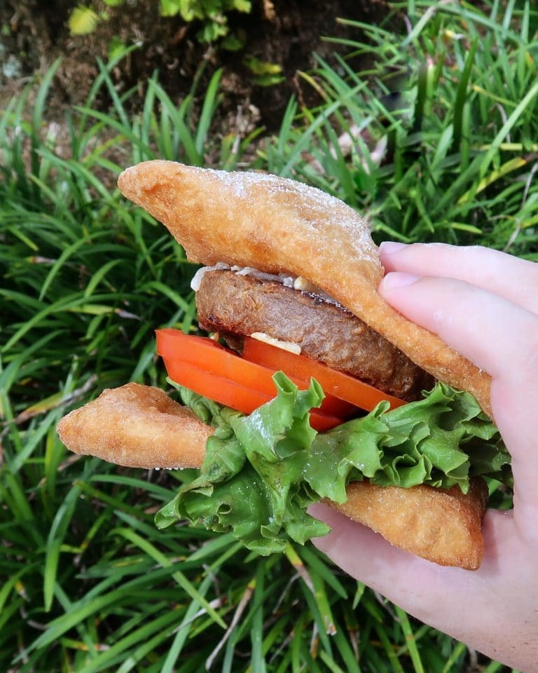 Vegan Beignet Cheeseburger at Port Orleans Resort French Quarter in Walt Disney World