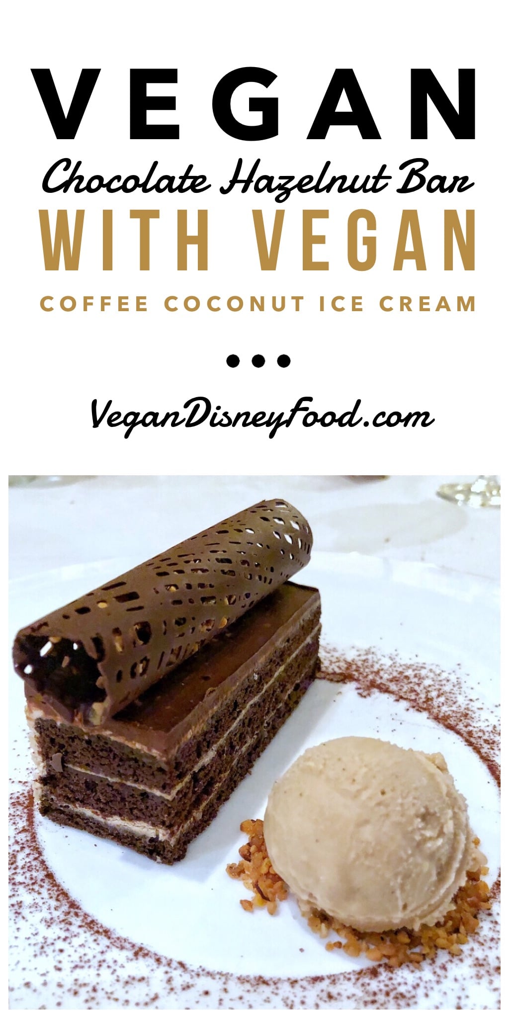 Vegan Chocolate Hazelnut Bar at Citricos in Disney’s Grand Floridian Resort at Walt Disney World