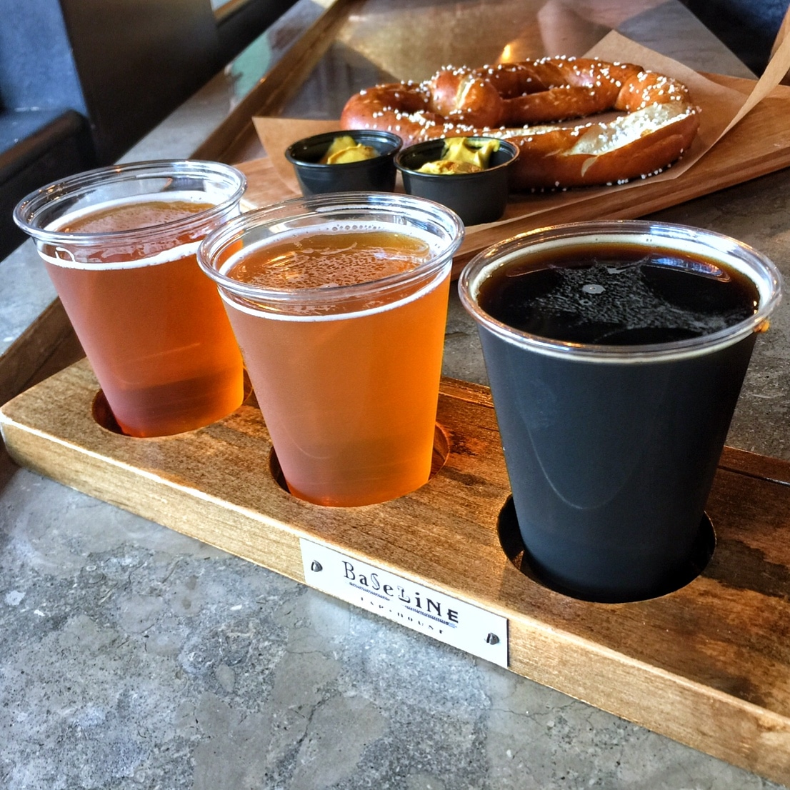 Vegan Pretzel at BaseLine Tap House in Disney’s Hollywood Studios at Walt Disney World
