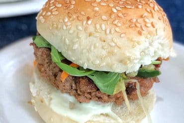 The Impossible Burger Slider at the 2019 Epcot International Food and Wine Festival at Walt Disney World