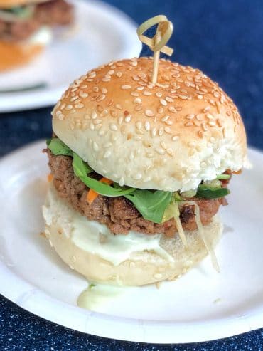 The Impossible Burger Slider at the 2019 Epcot International Food and Wine Festival at Walt Disney World