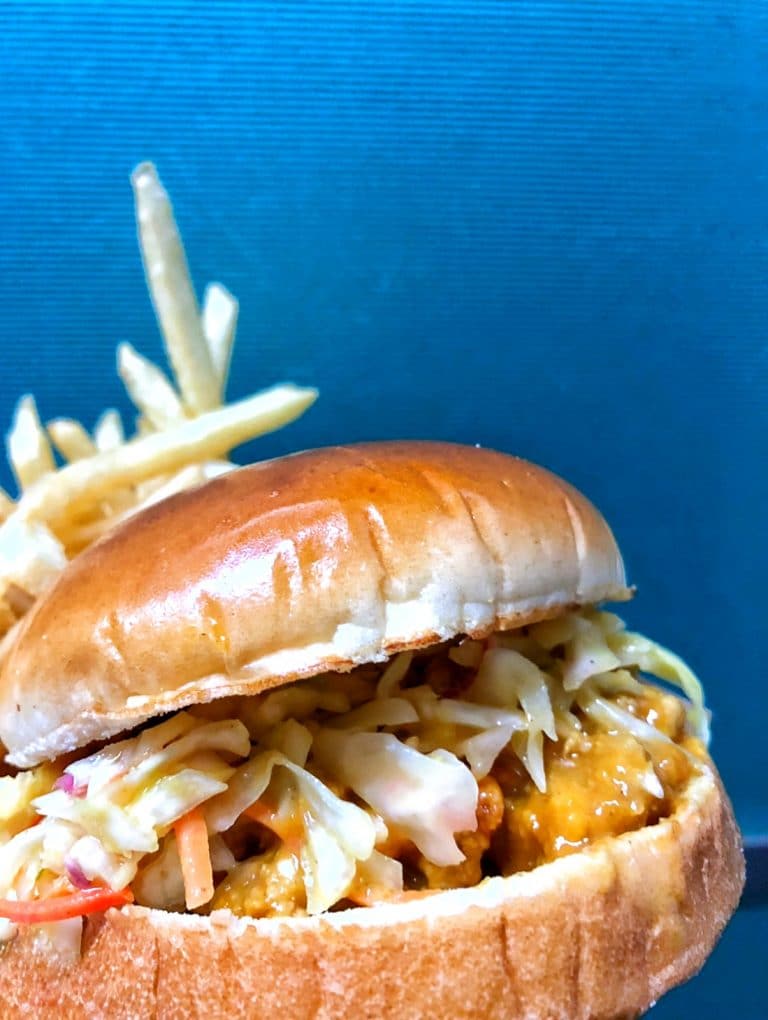 Vegan Sloppy Joe at Cosmic Ray’s Starlight Cafe in the Magic Kingdom at Walt Disney World