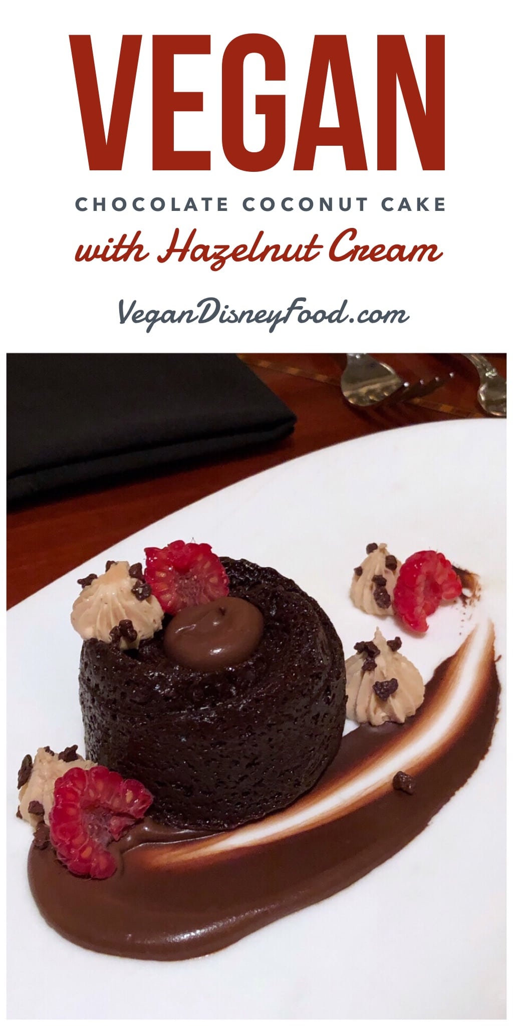 Vegan Chocolate Coconut Cake at The Hollywood Brown Derby in Walt Disney World