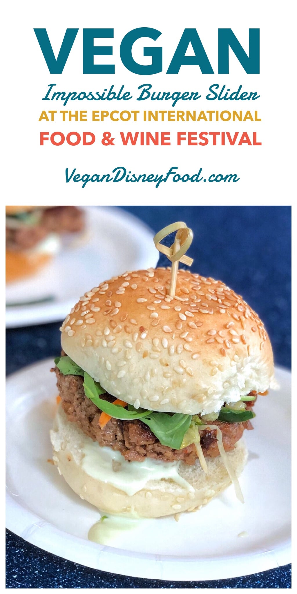 The Impossible Burger Slider at the 2019 Epcot International Food and Wine Festival at Walt Disney World