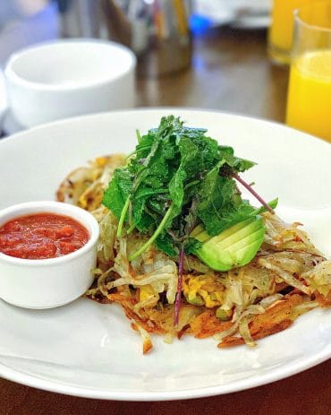 Vegan Southwest Hash Brown Omelette at the Waldorf Astoria Orlando in Walt Disney World