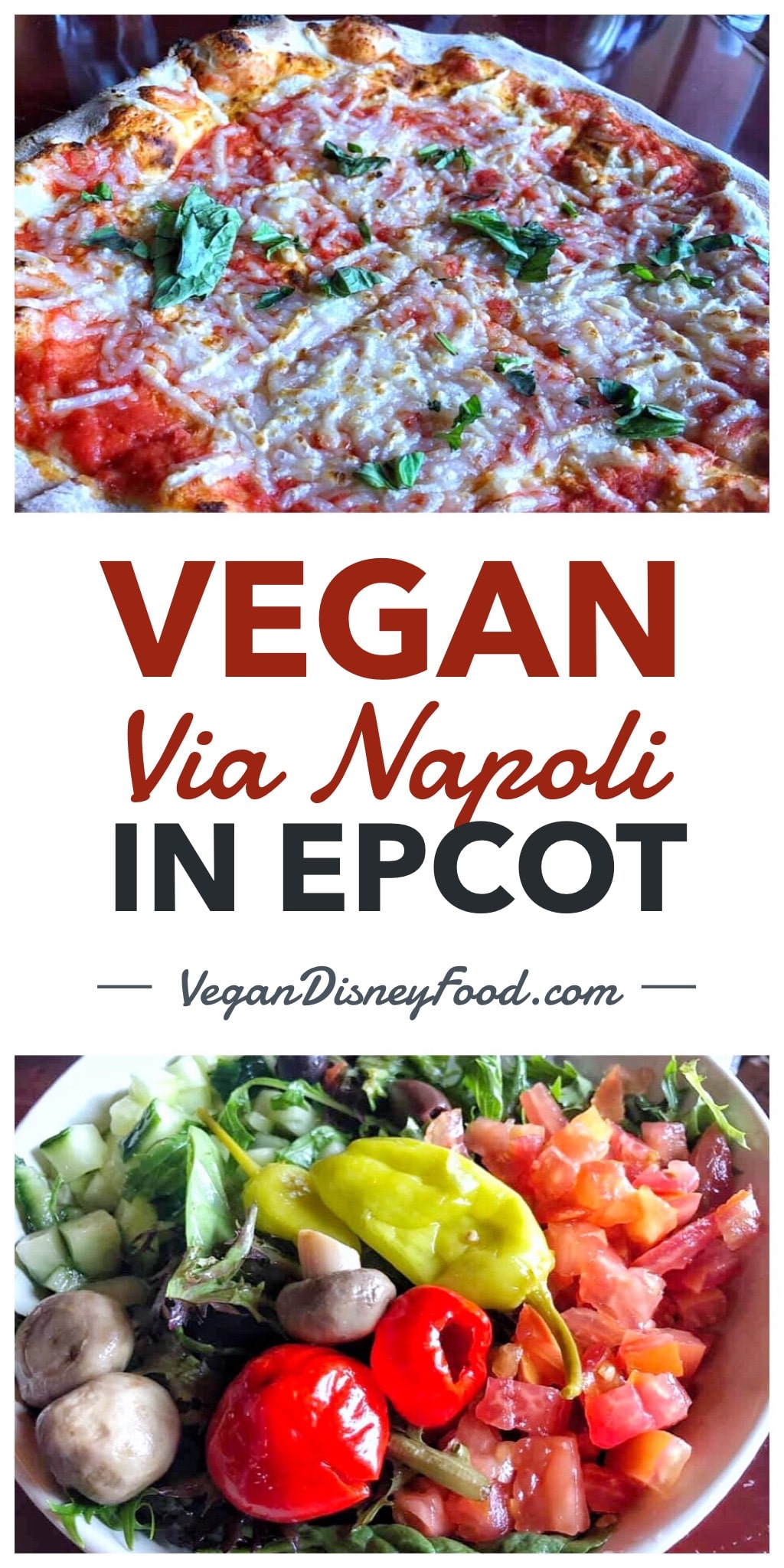 Vegan Margherita Pizza at Via Napoli in the Italy Pavilion at Epcot in Walt Disney World