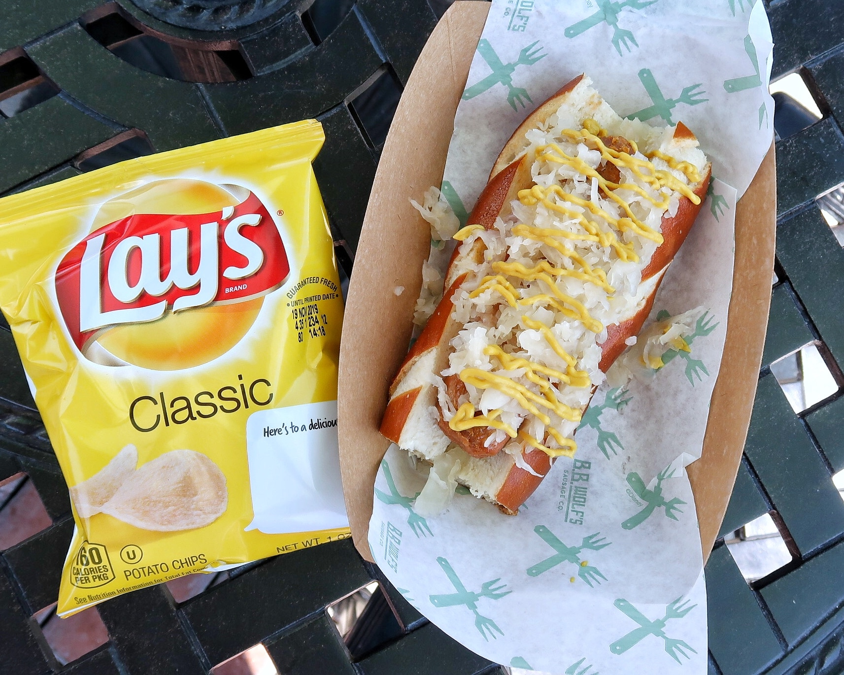 Vegan Bratwurst Sausage at B.B. Wolf’s Sausage Co. in Disney Springs at Walt Disney World