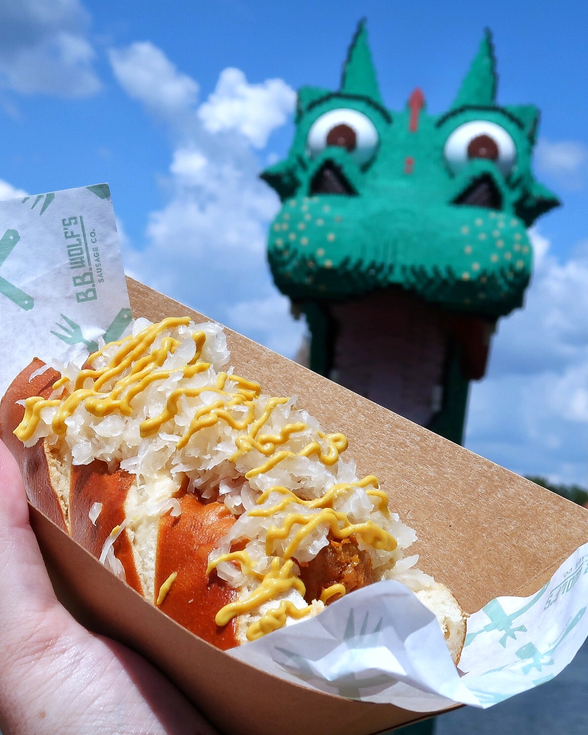 Vegan Bratwurst Sausage at B.B. Wolf’s Sausage Co. in Disney Springs at Walt Disney World