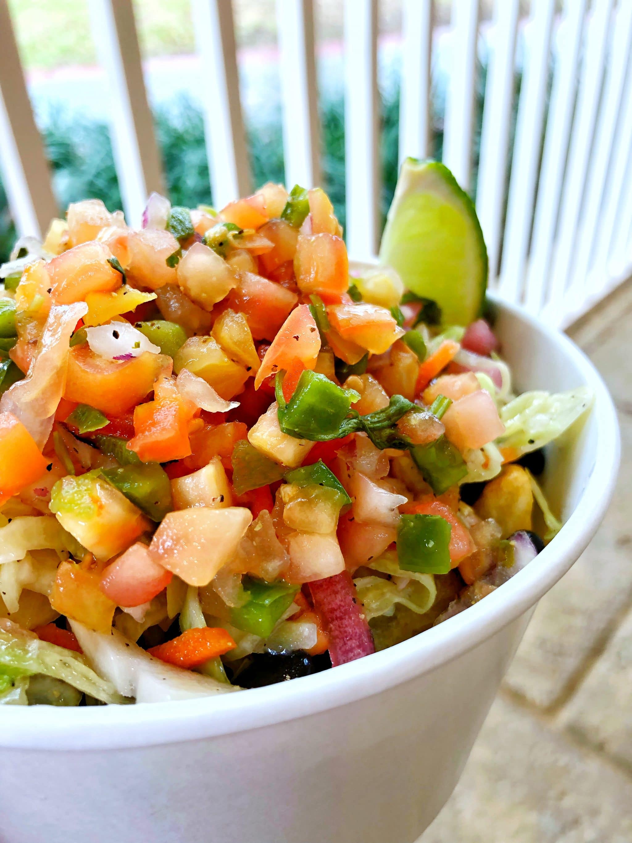 Vegan Crispy Yuca Vegetable Bowl at Disney’s Caribbean Beach Resort at Walt Disney World