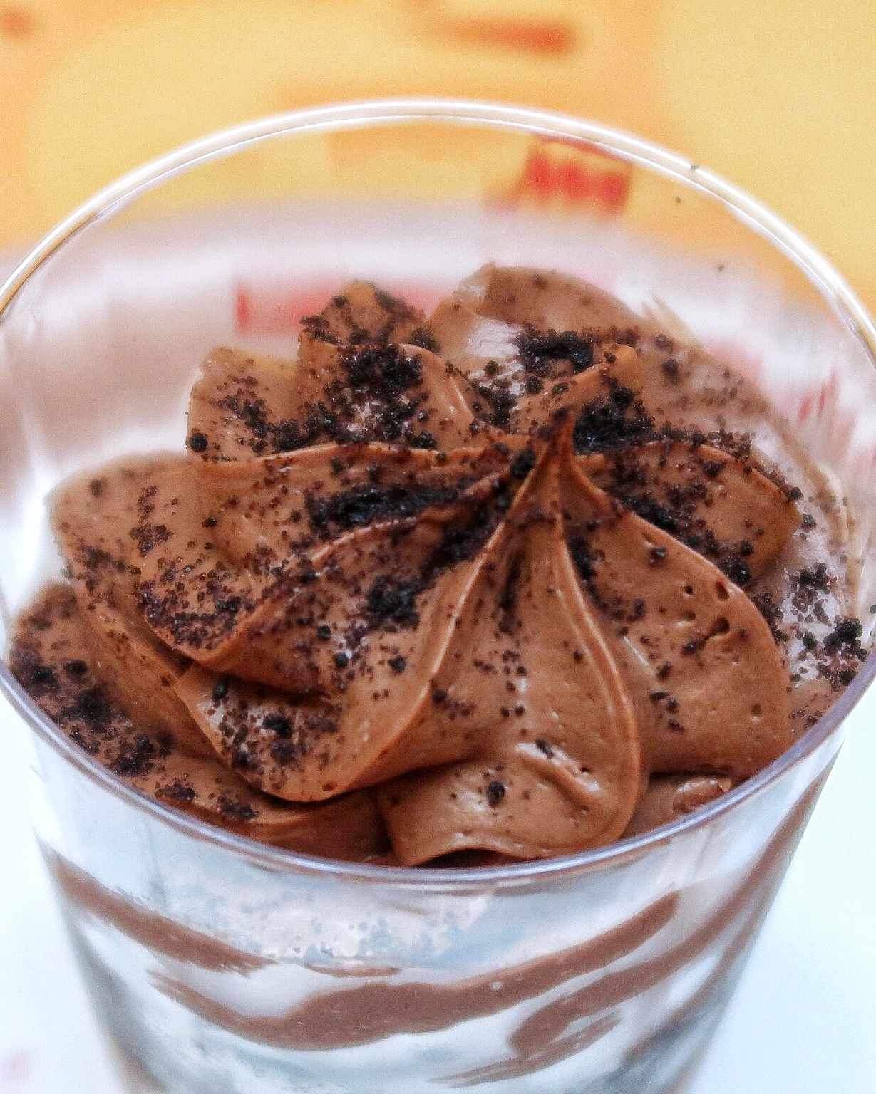 Vegan Oreo Chocolate Mousse Dessert at Epcot in Walt Disney World