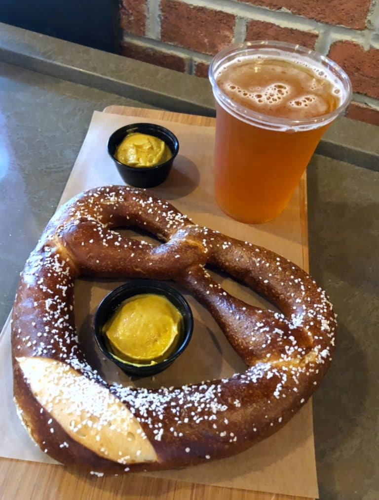 Vegan Pretzel at BaseLine Tap House in Disney’s Hollywood Studios at Walt Disney World