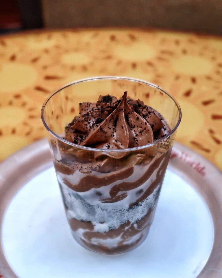 Vegan Oreo Chocolate Mousse Dessert at Sunshine Seasons in Epcot at Walt Disney World