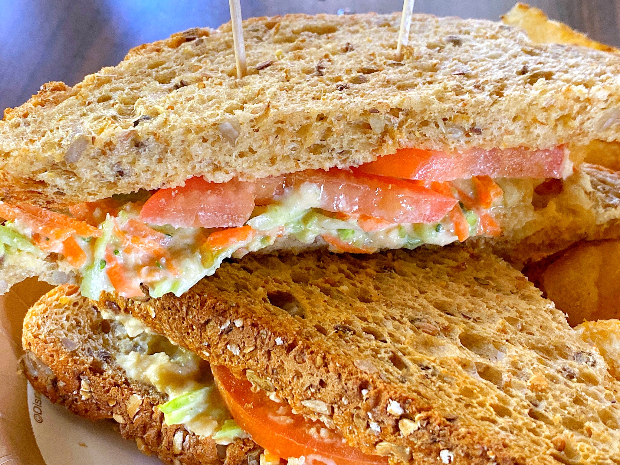 Vegan Lighthouse Sandwich at Columbia Harbour House in the Magic Kingdom at Walt Disney World