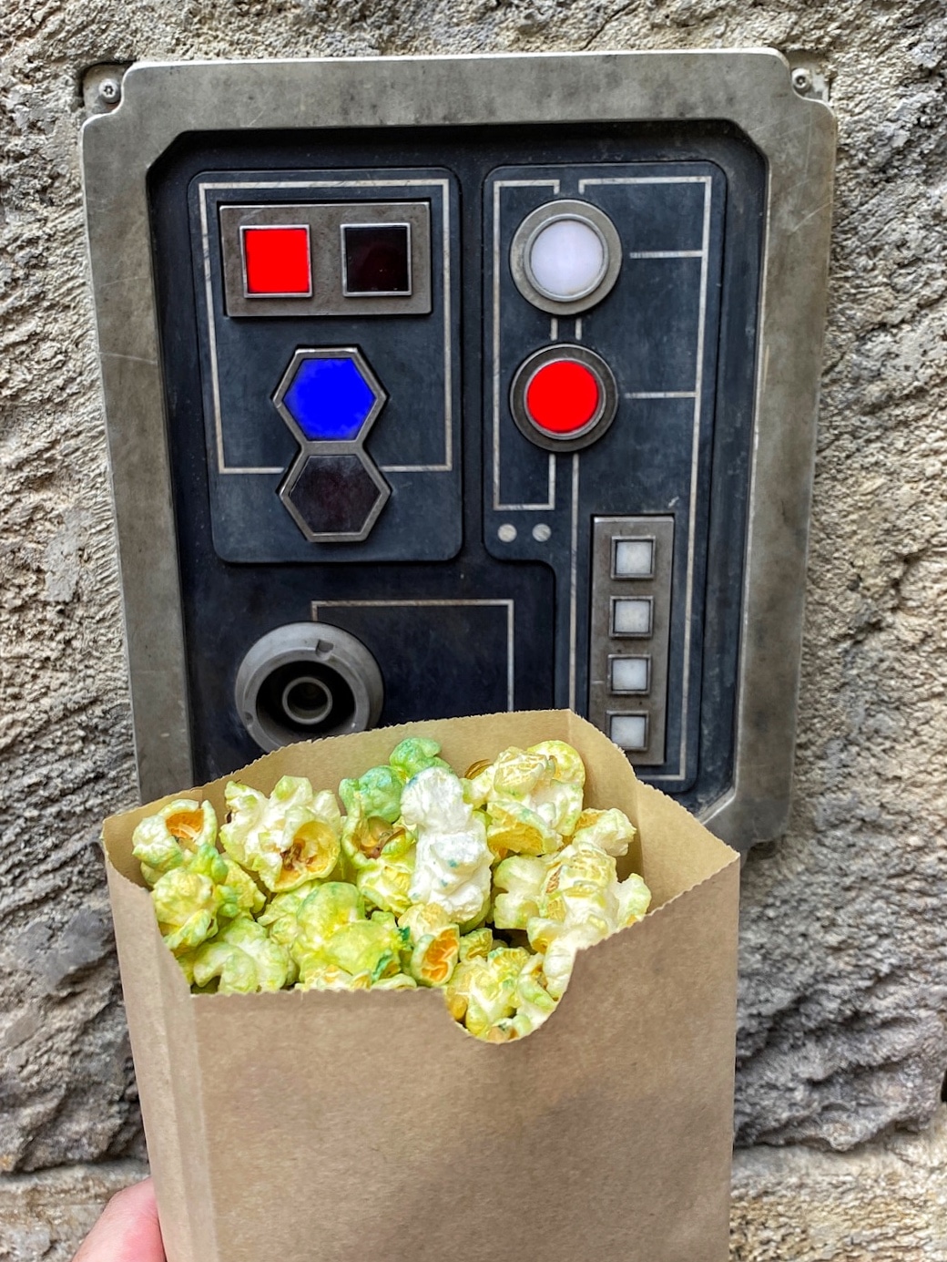 Vegan Galaxy Grains Popcorn in Star Wars Galaxy’s Edge at Walt Disney World