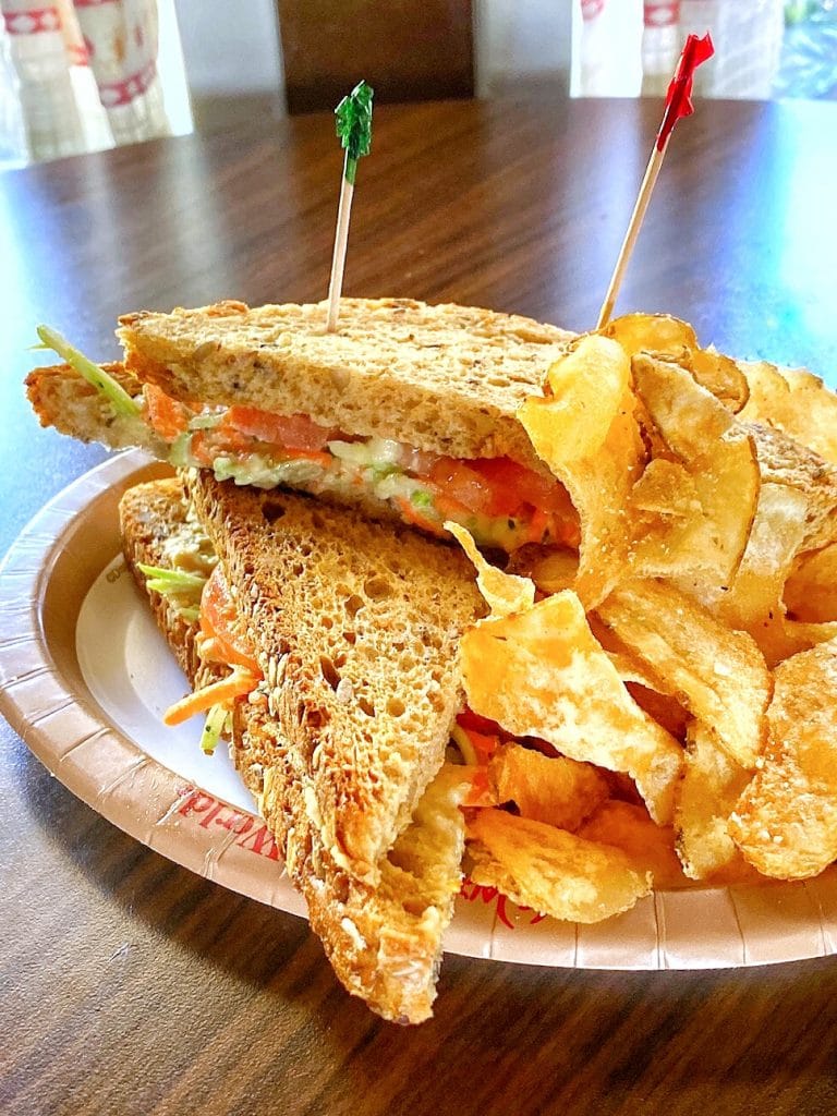 Vegan Lighthouse Sandwich at Columbia Harbour House in the Magic Kingdom at Walt Disney World
