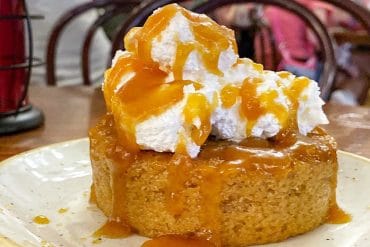 Vegan Campfire Apple Cake at The Diamond Horseshoe in the Magic Kingdom at Walt Disney World