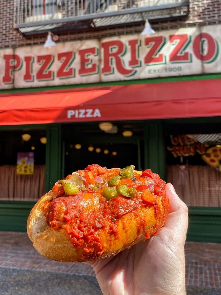 Vegan Spicy Italian Sausage Sub at PizzeRizzo in Disney’s Hollywood Studios at Walt Disney World