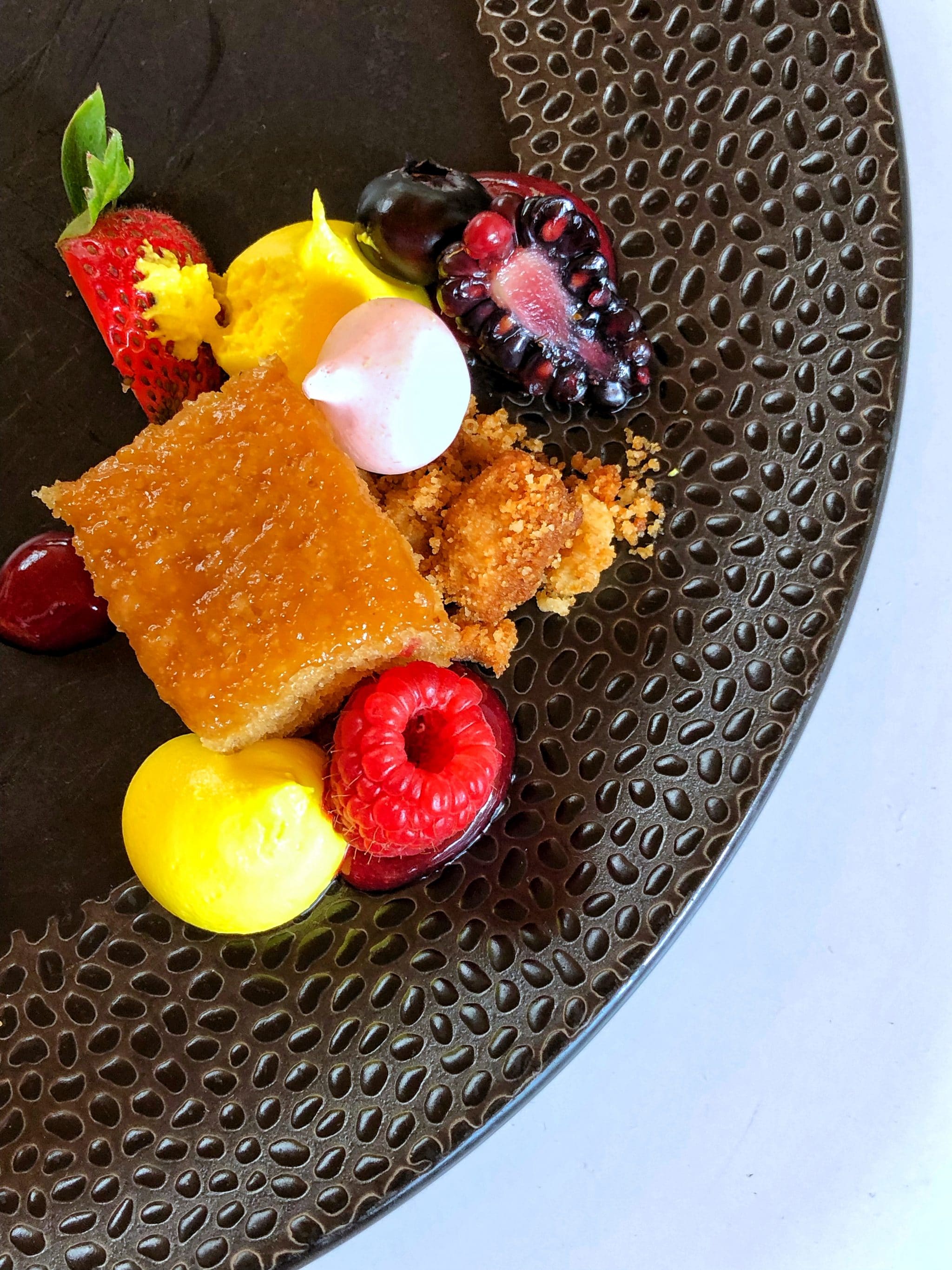 Vegan Lemon Curd Cake at Be Our Guest Restaurant in the Magic Kingdom at Walt Disney World