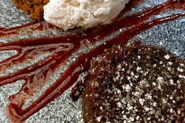 Vegan Warm Chocolate Molten Cake at Yachtsman Steakhouse at Disney’s Yacht Club Resort