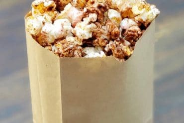 Vegan Chocolate Popcorn with Crait Red Salt at Kat Saka’s Kettle in Star Wars Galaxy’s Edge at Disneyland