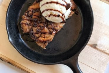 Vegan Dark Chocolate Banana Bread Pudding at The Plaza Restaurant in Magic Kingdom at Walt Disney World
