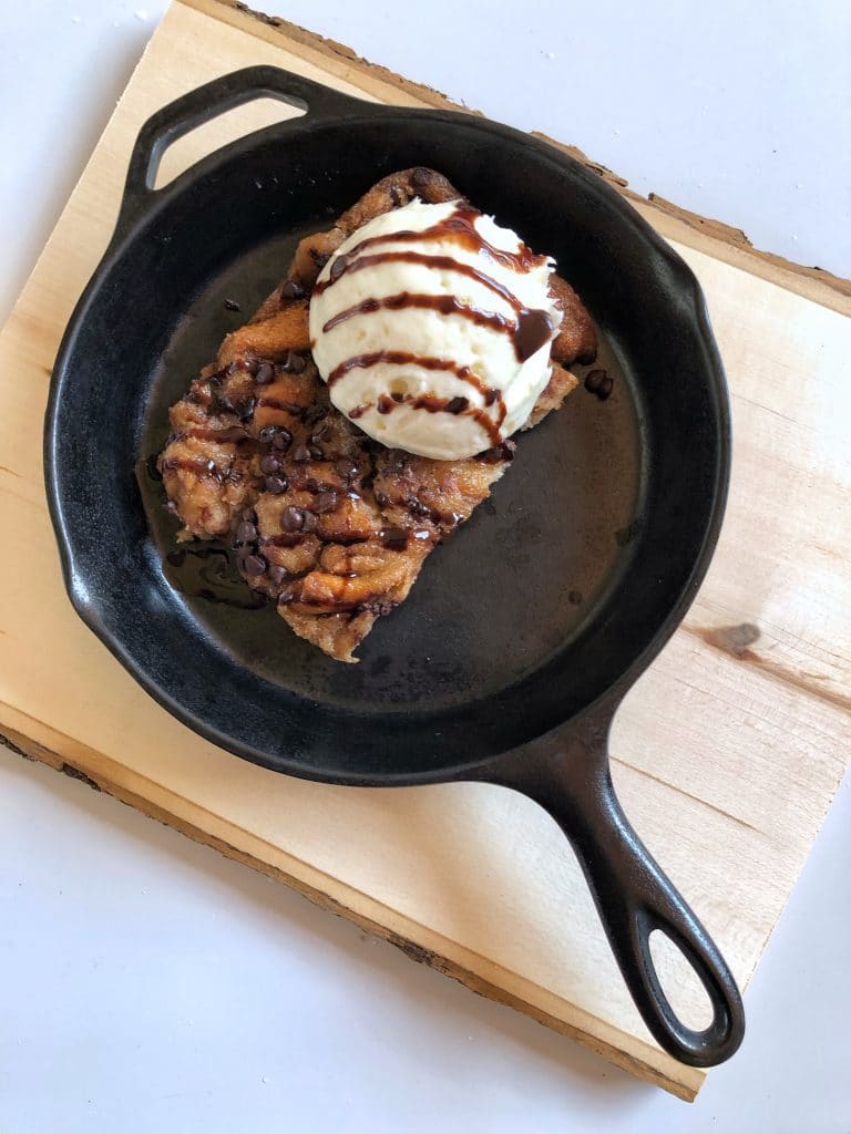 Vegan Dark Chocolate Banana Bread Pudding at The Plaza Restaurant in Magic Kingdom at Walt Disney World