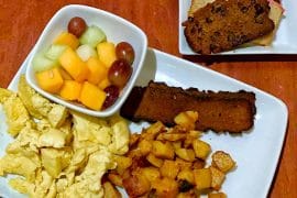 Vegan Le Fou Festin Breakfast at Be Our Guest Restaurant in the Magic Kingdom at Walt Disney World