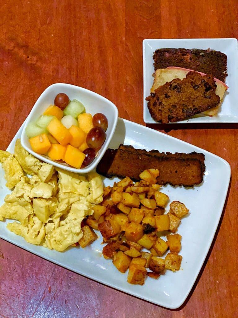 Vegan Le Fou Festin Breakfast at Be Our Guest Restaurant in the Magic Kingdom at Walt Disney World