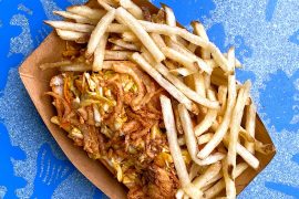 Vegan Hot Link Smokehouse Sandwich at Flame Tree Barbecue in Animal Kingdom at Walt Disney World