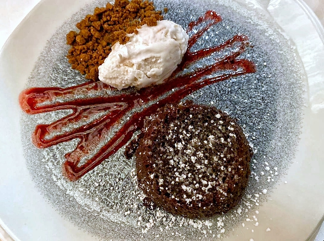 Vegan Warm Chocolate Molten Cake at Yachtsman Steakhouse at Disney’s Yacht Club Resort