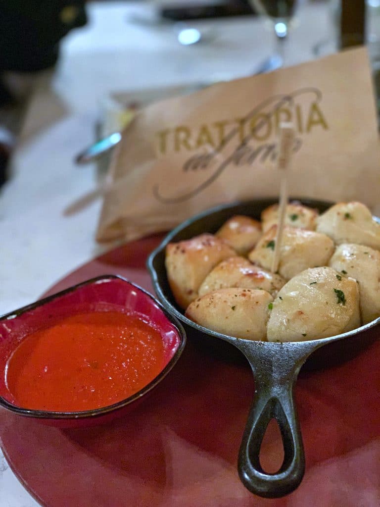Vegan Garlic Knots at Trattoria al Forno on the Walt Disney World BoardWalk