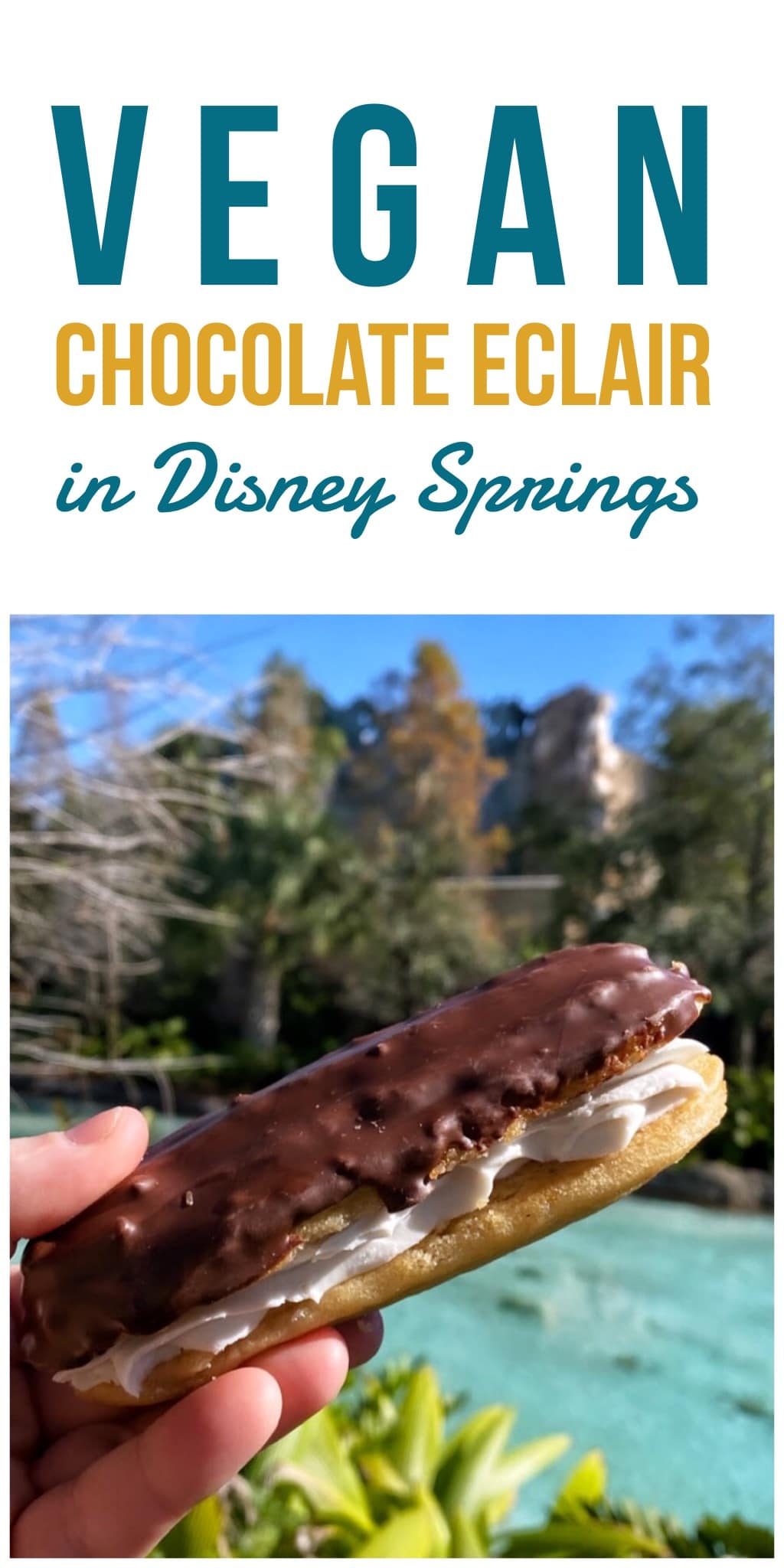 Vegan Chocolate Eclair at Erin McKenna’s Bakery in Disney Springs at Walt Disney World