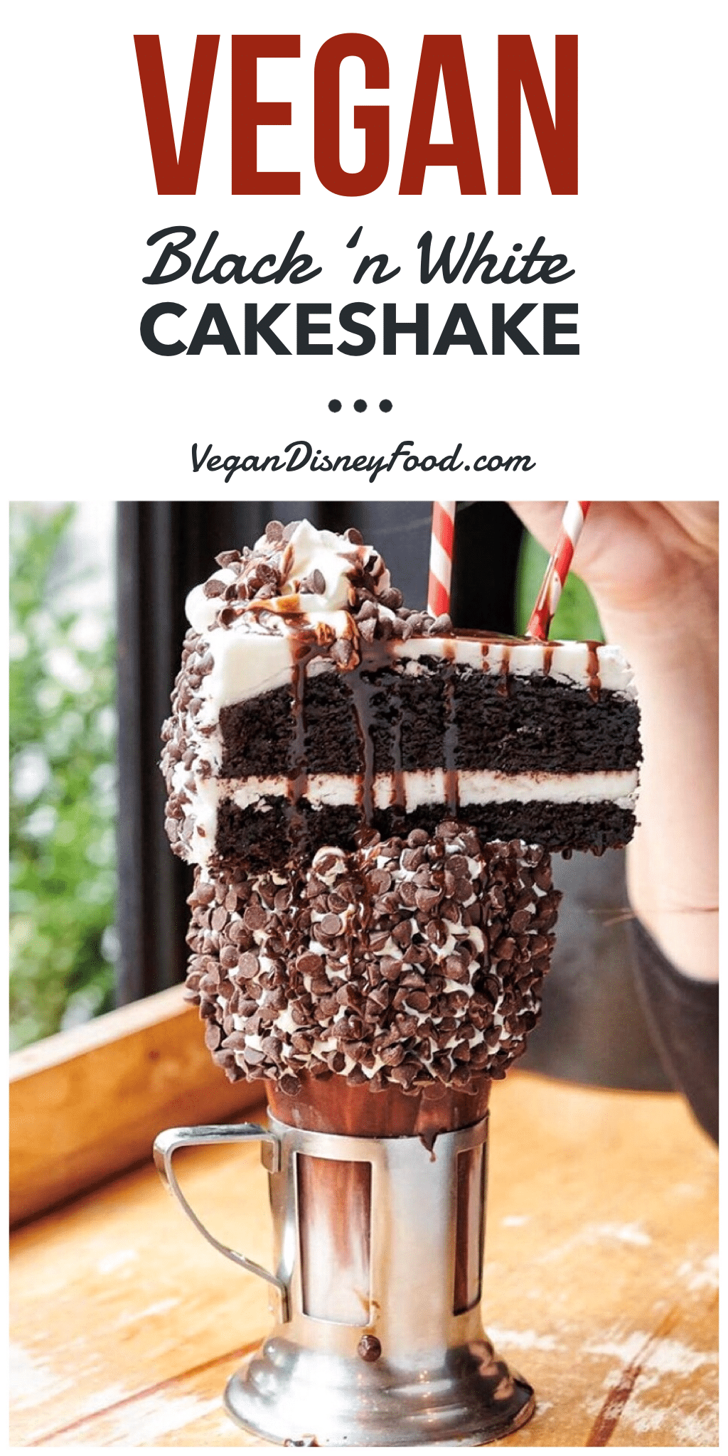 Vegan Black n’ White CakeShake Milkshake at Black Tap Anaheim in Downtown Disney at Disneyland