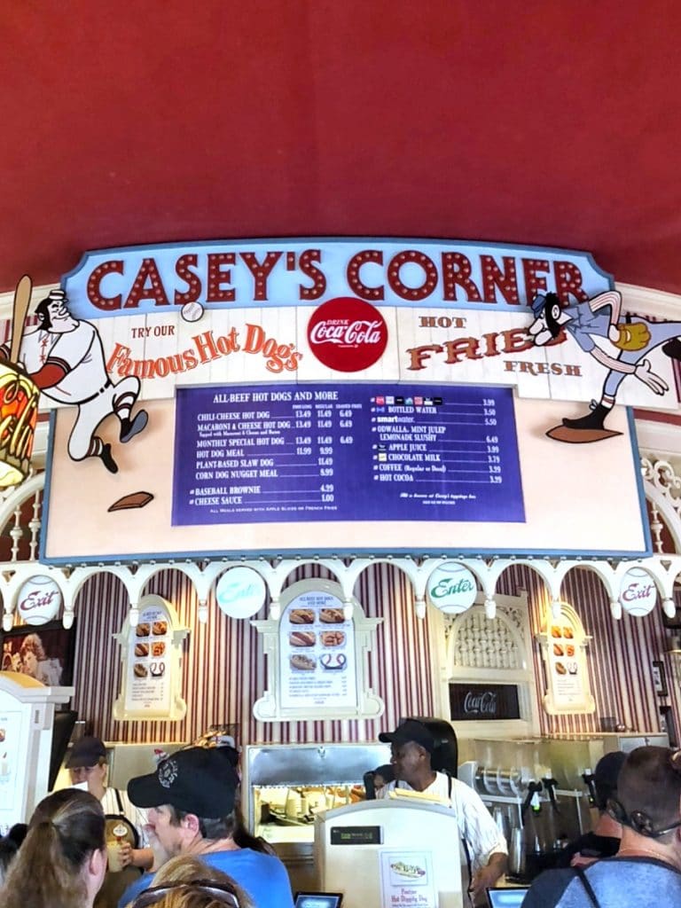 Vegan Loaded Slaw Dog from Casey’s Corner in the Magic Kingdom at Walt Disney World