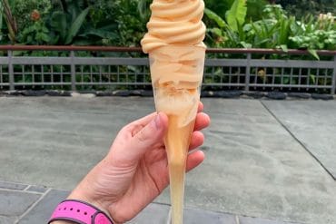 Vegan FOMOsa Orange Dole Whip at Sunshine Tree Terrace in the Magic Kingdom at Walt Disney World